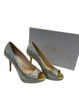 Jimmy Choo Shimmer Peep Toe Heels EU37