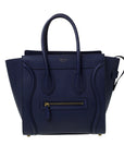 Celine Micro Luggage in Dark Blue Leather