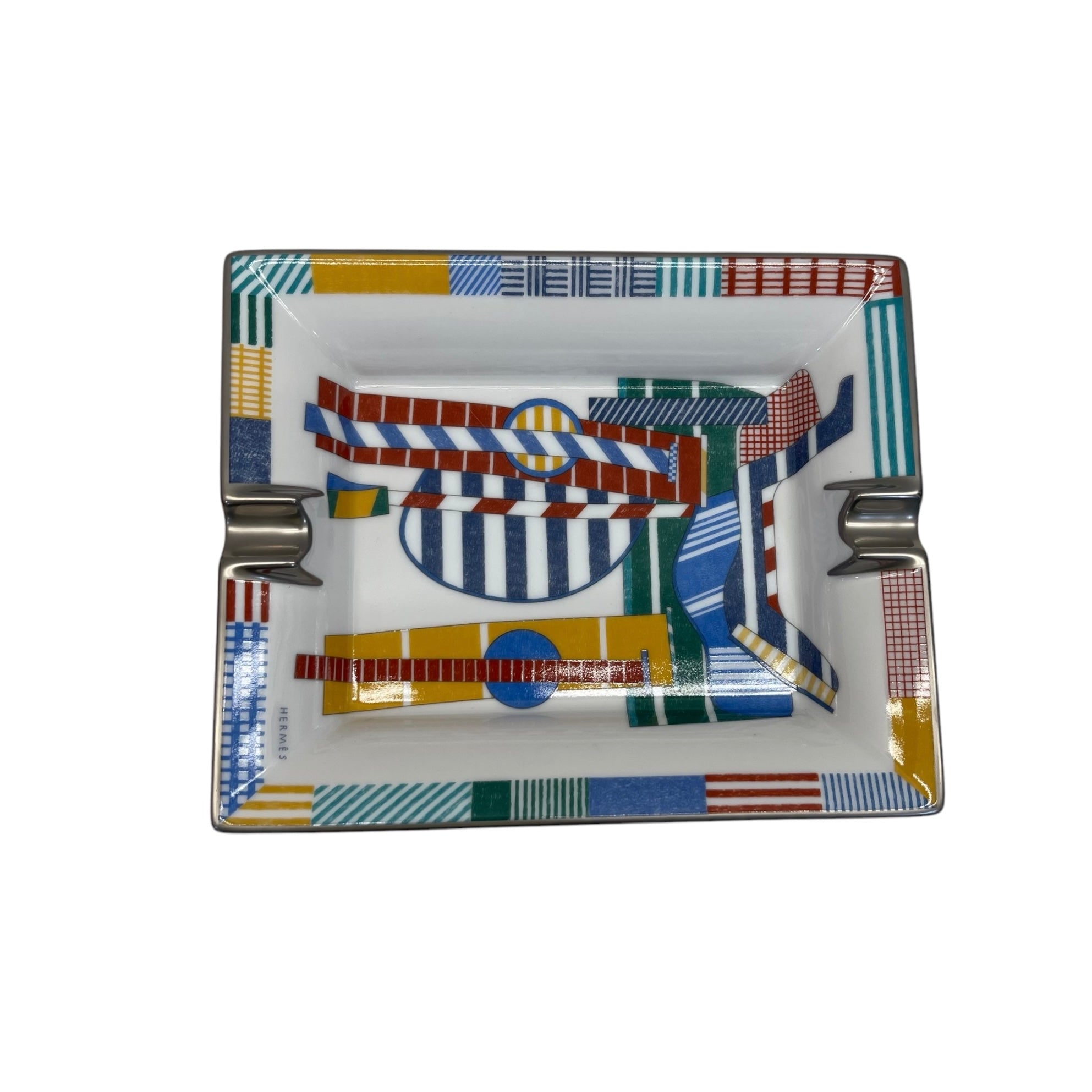 Hermes Ashtray Patchwork Saddle Casaque