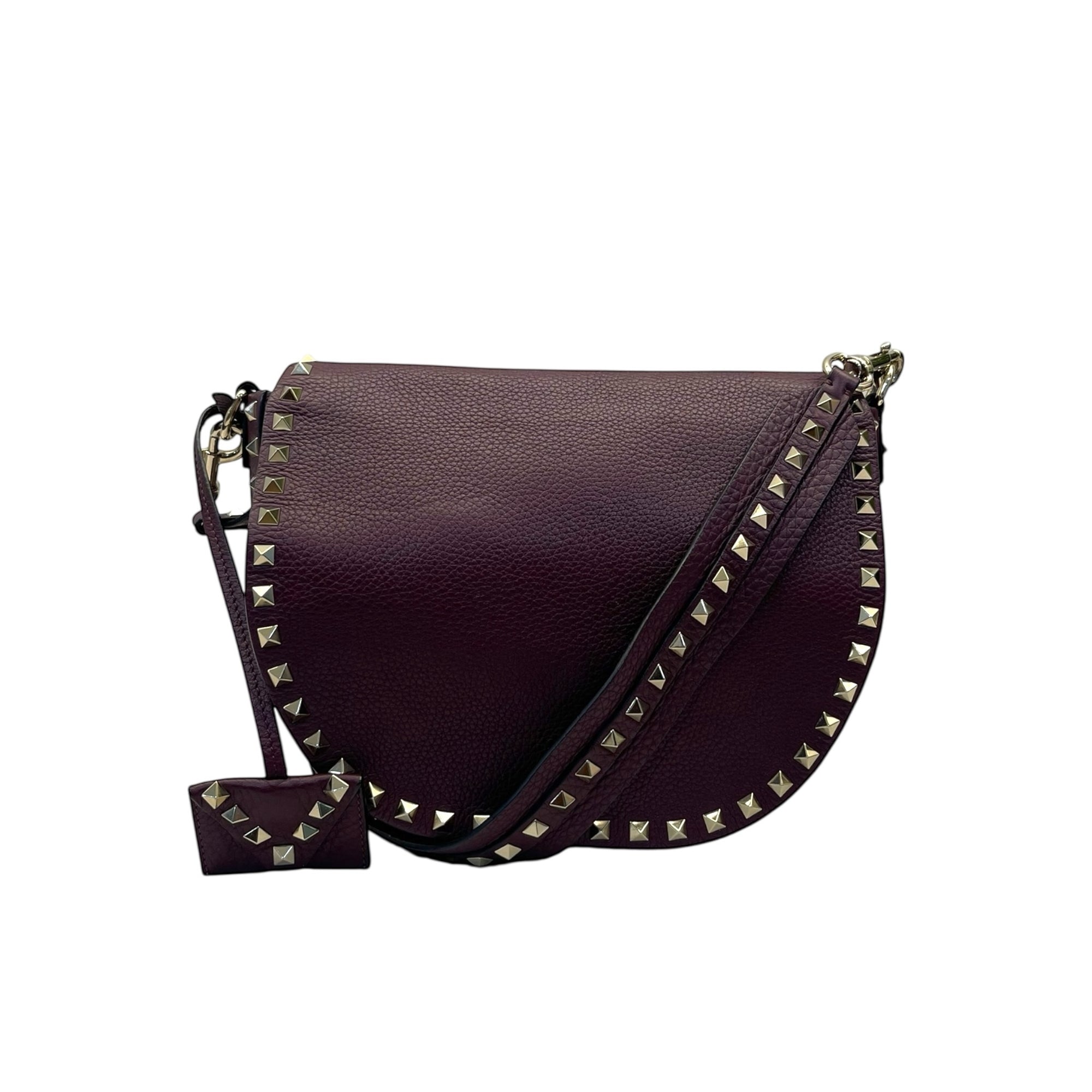 Valentino Rubin Grainy Leather Rockstud Crossbody Bag