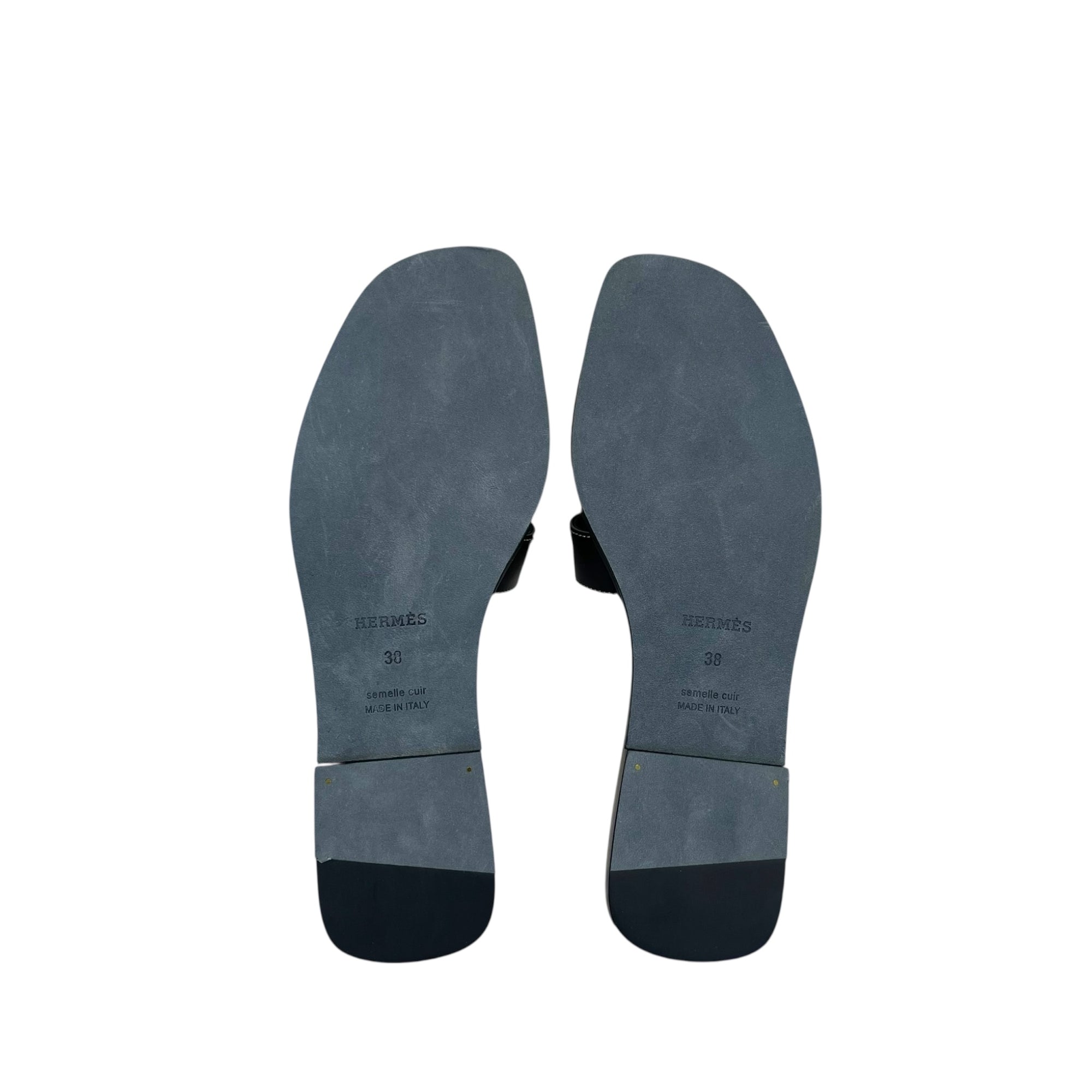 HERMES ORANS BLACK SIZE EU 38