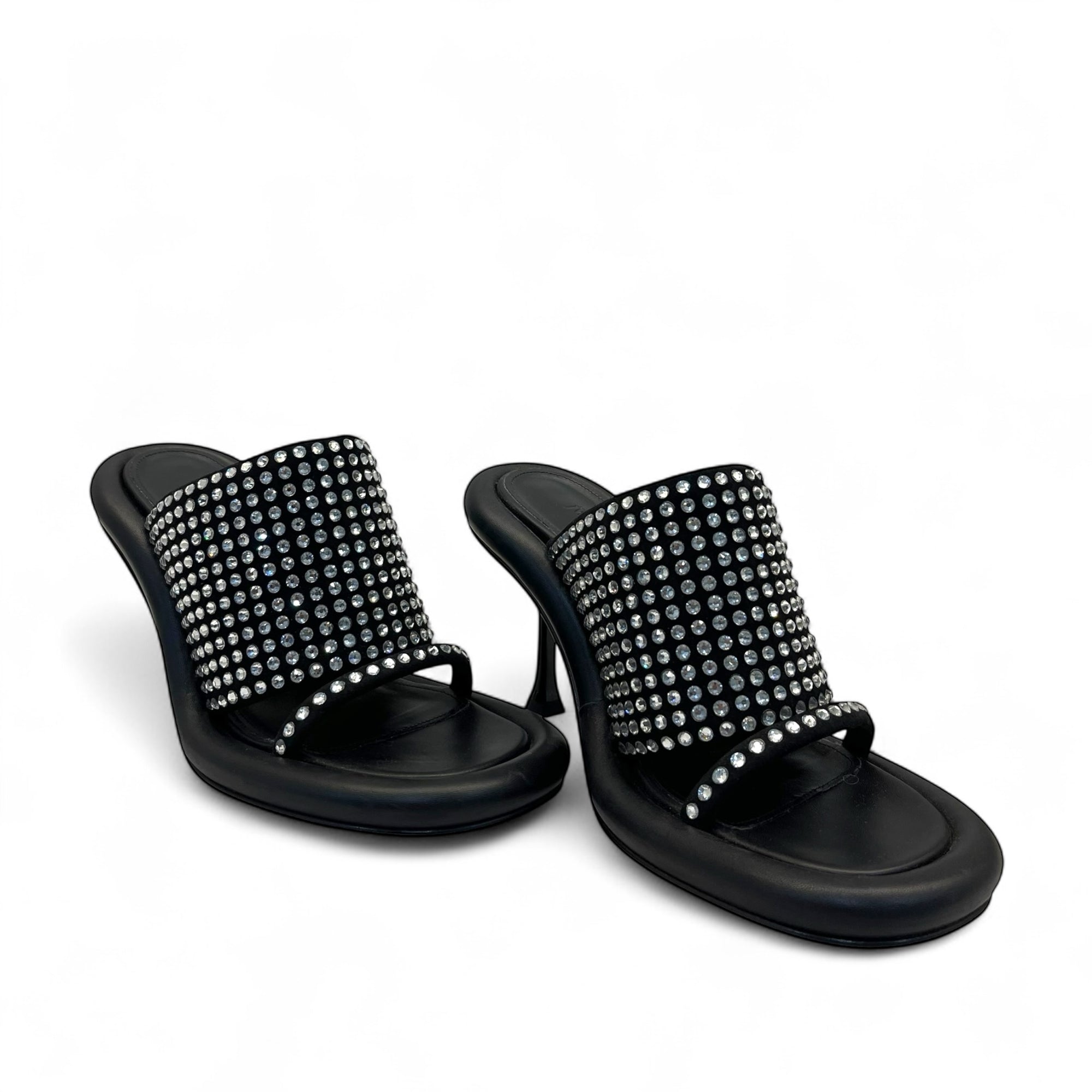 JW ANDERSON BLACK SLIP ON HEELS EU 39
