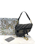 Christian Dior Saddle Bag Dior Oblique Embroidery