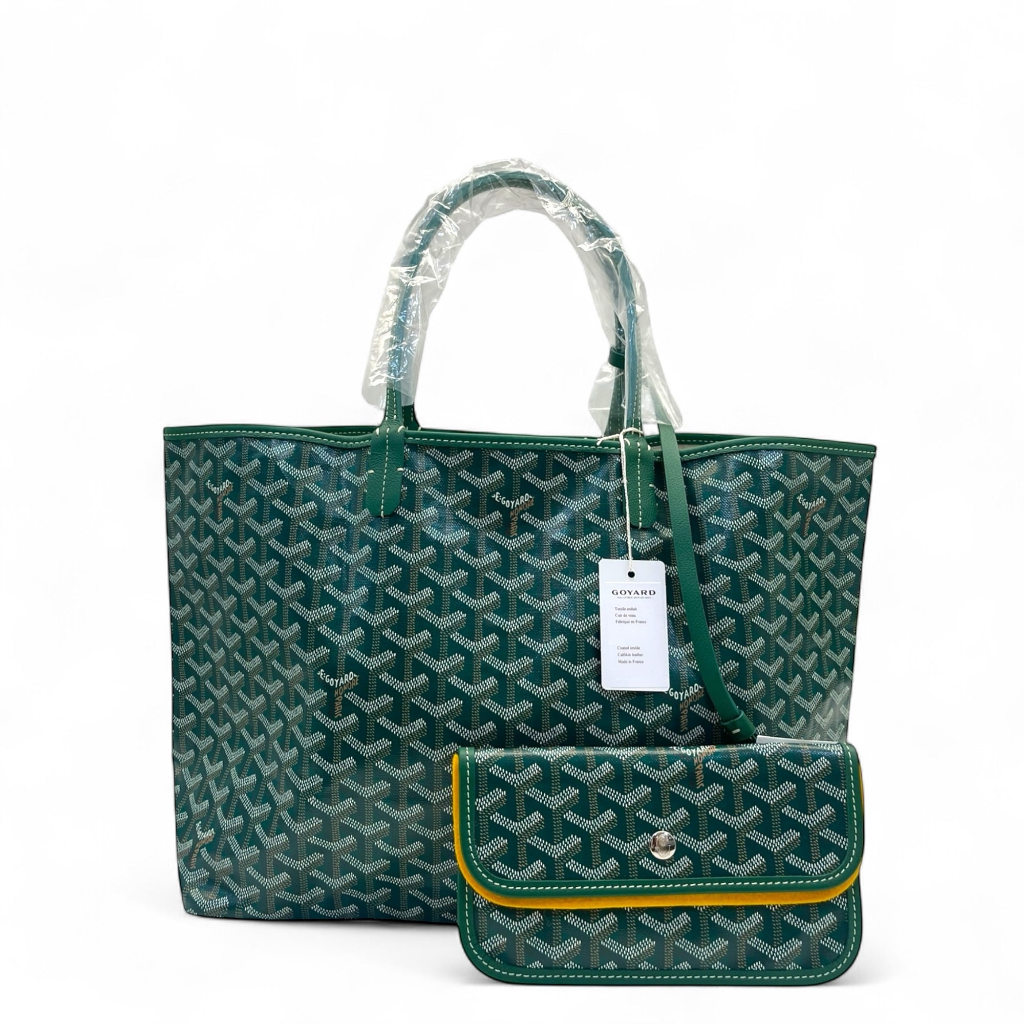Goyard St Louis PM Goyardine Green Tote Bag
