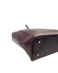 Tory Burch Burgundy Leather Emerson Tote Bag
