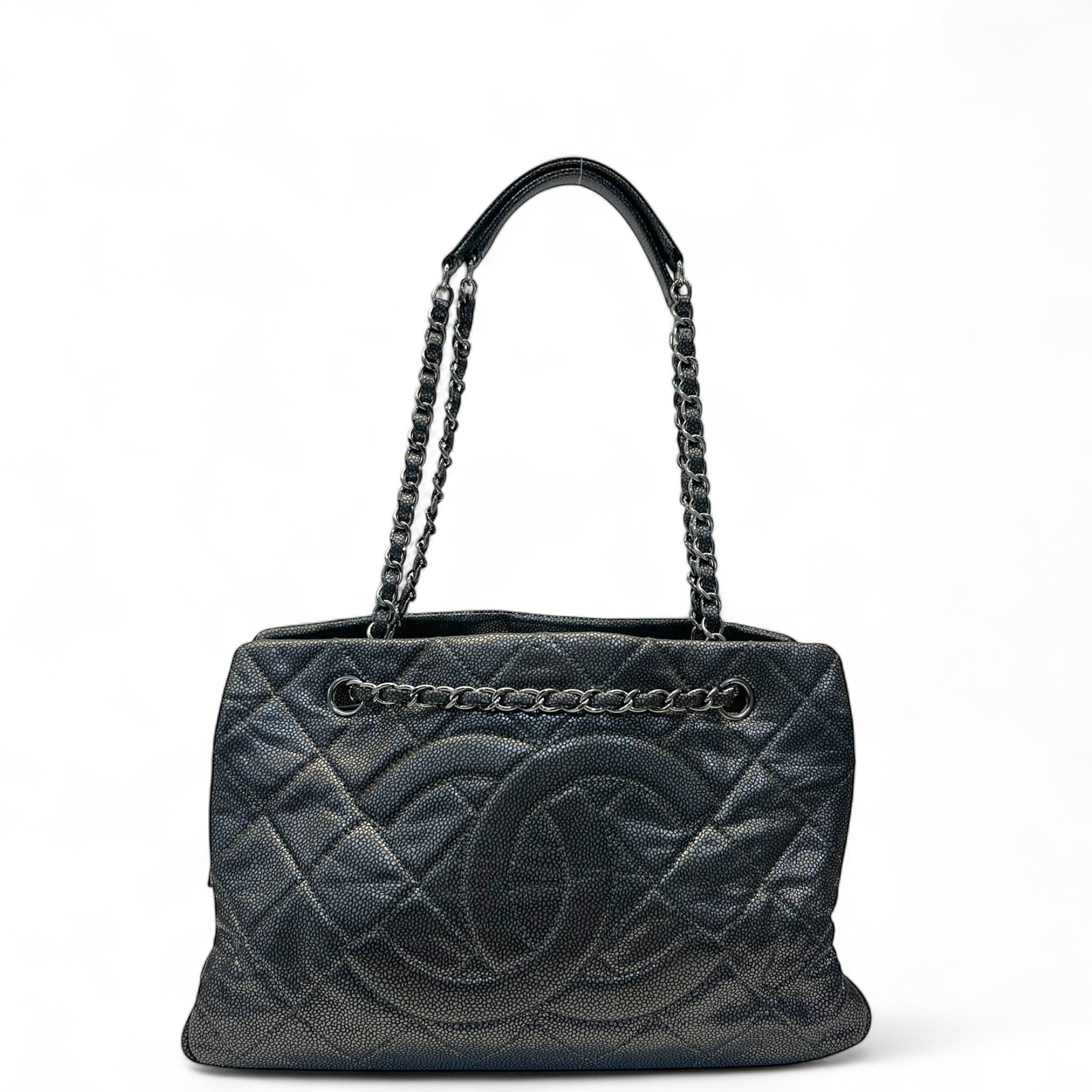Chanel Timeless CC Leather Shopping Tote Bag