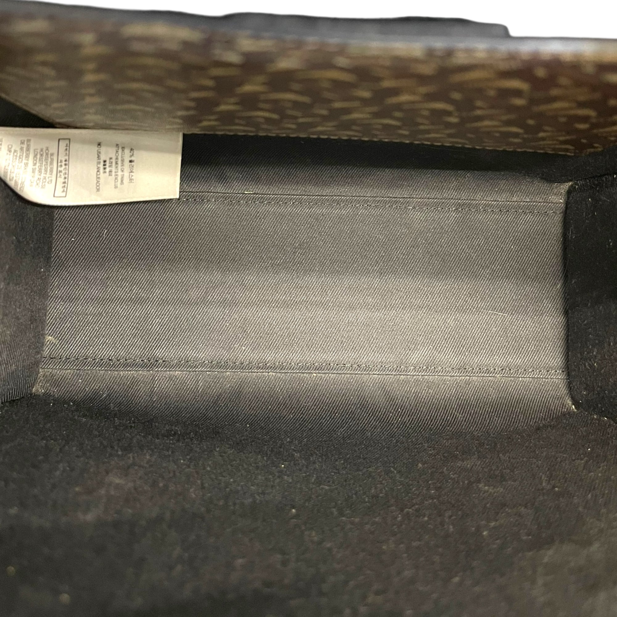 Burberry Brown/Black Monogram Coated Canvas And Leather Studded Book Tote Bag