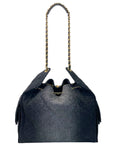 Chanel 25 Medium Handbag Black Washed Denim