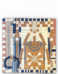 Hermès Silk Scarf 70 Flora Y Plata Terracotta/Blue/Beige