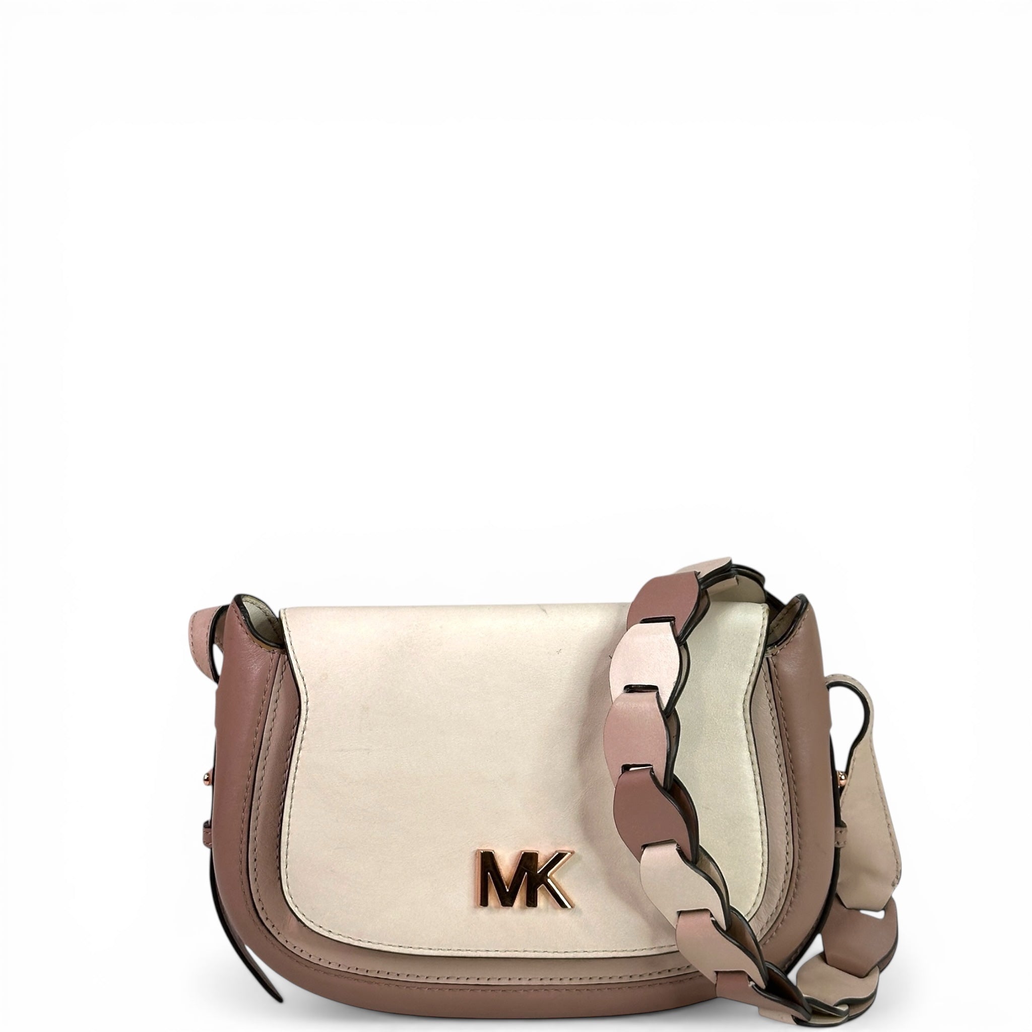 Michael Kors Jolene Saddle Crossbody bag Small Tri-Color Leather