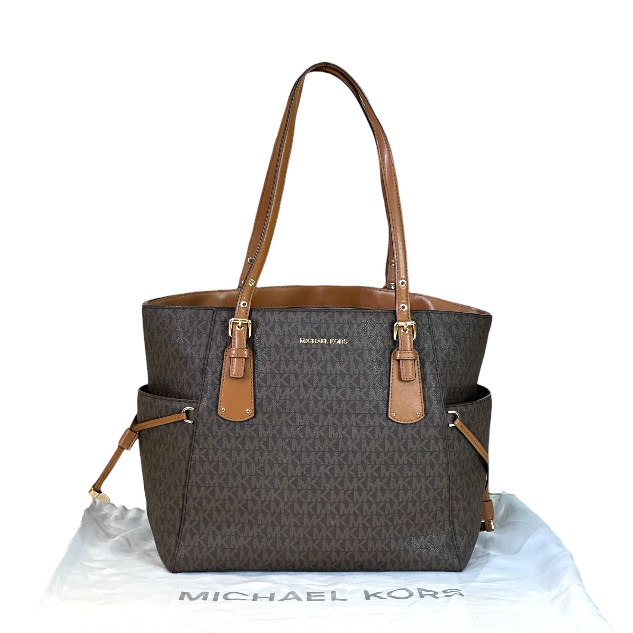 Michael Kors Voyager Tote Brown Monogram Canvas