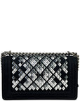 Chanel Mosaic Boy Bag Medium Black Quilted Wool
