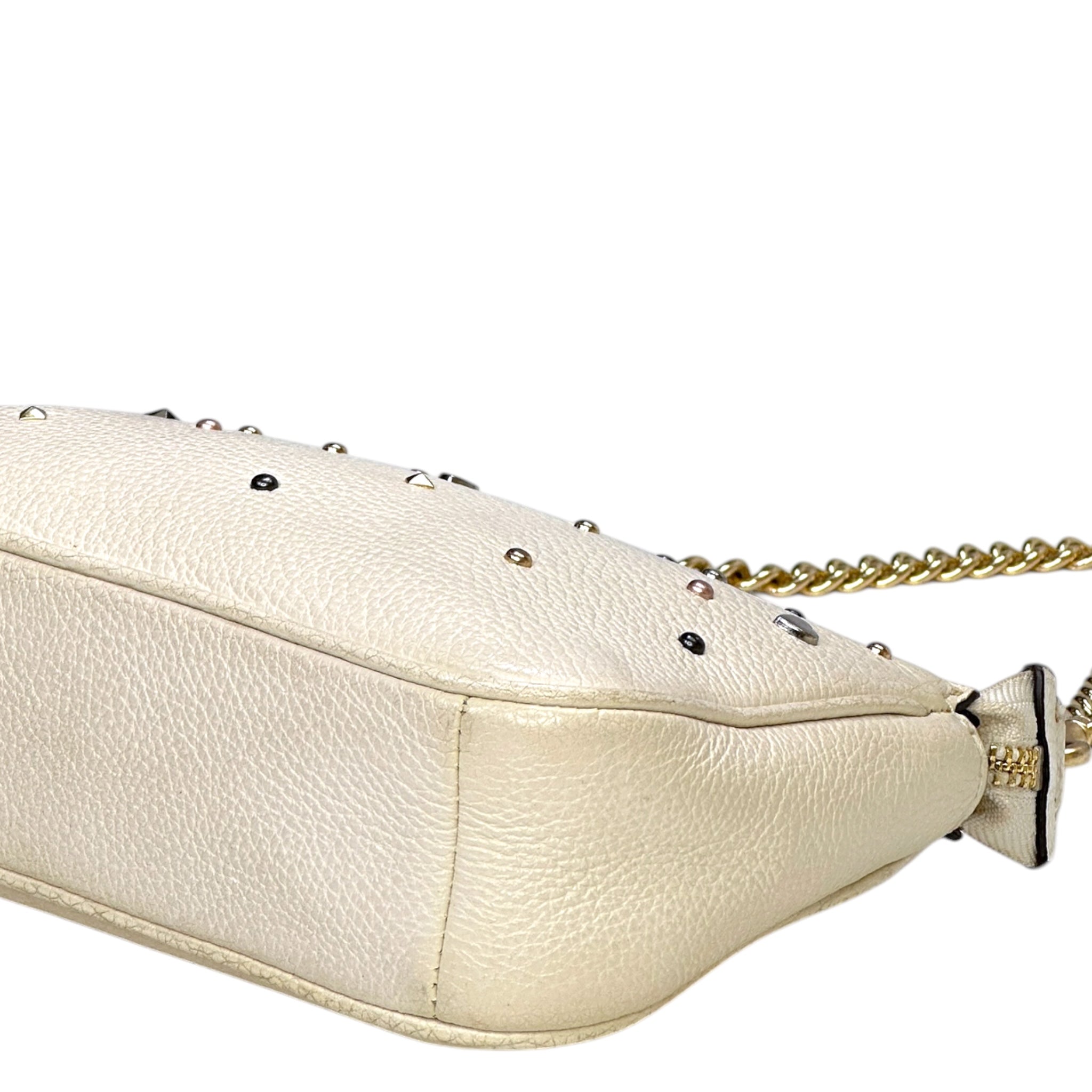 Coach Nolita 19 Stardust celestial shoulder bag white pebbled leather