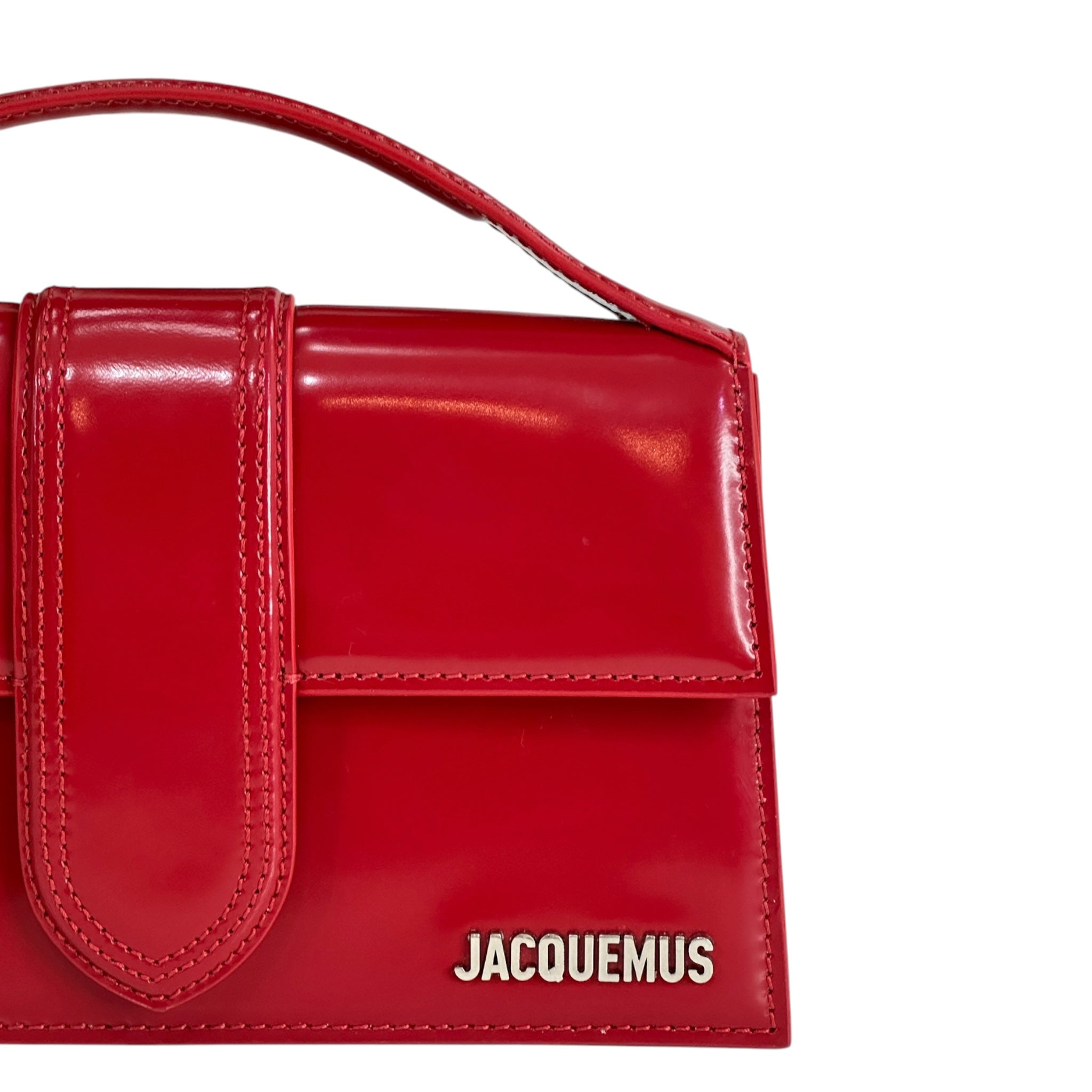 Jacquemus Le Bambino Red Patent Leather Bag