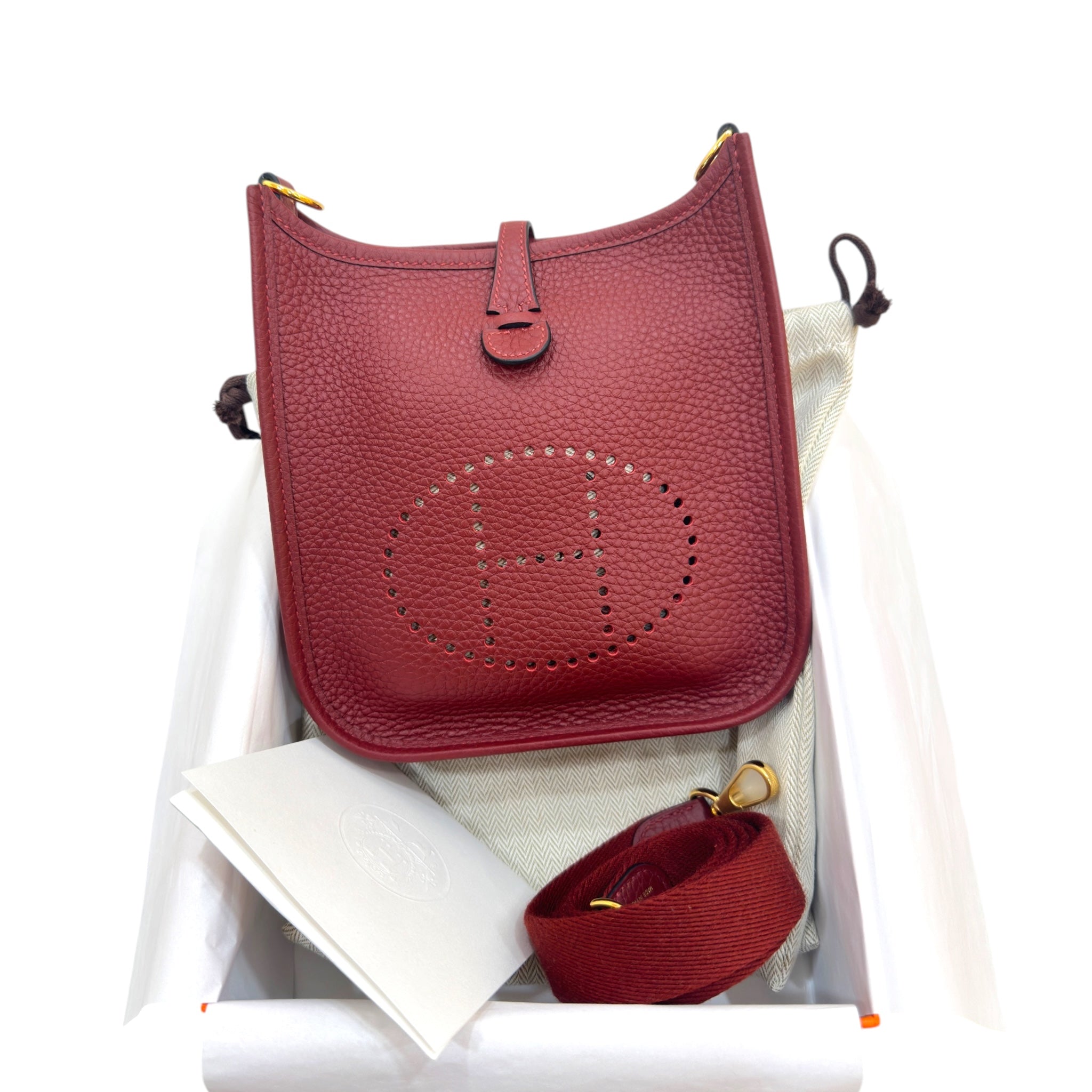 Hermes Evelyne 16 Rouge Clemence Leather