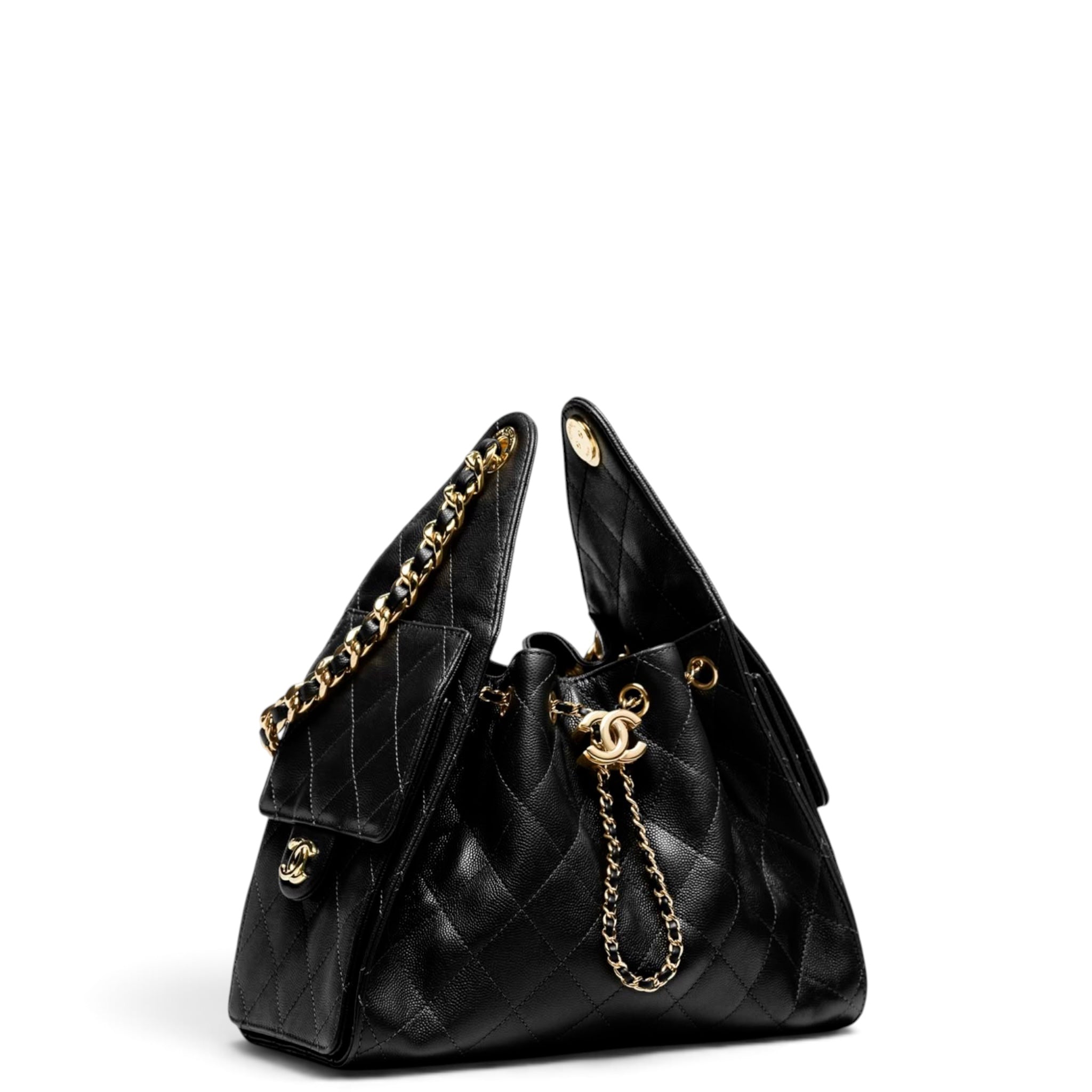 Chanel 25 Small Black GHW