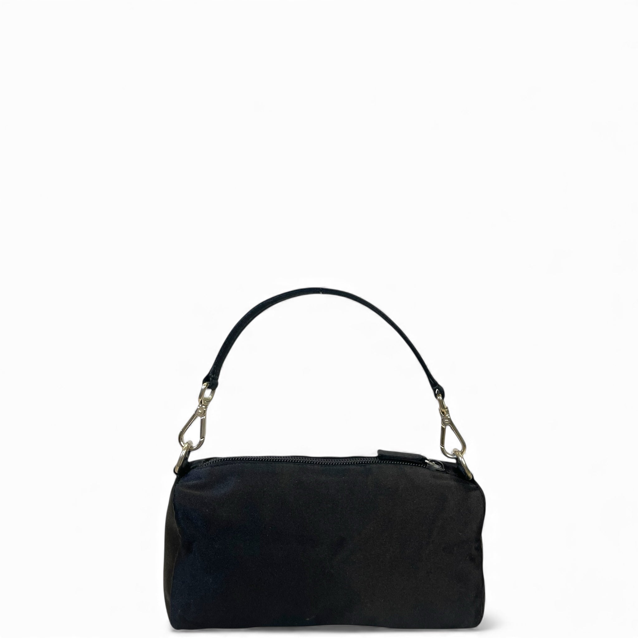 Prada Black Satin Mini Top Handle Bag