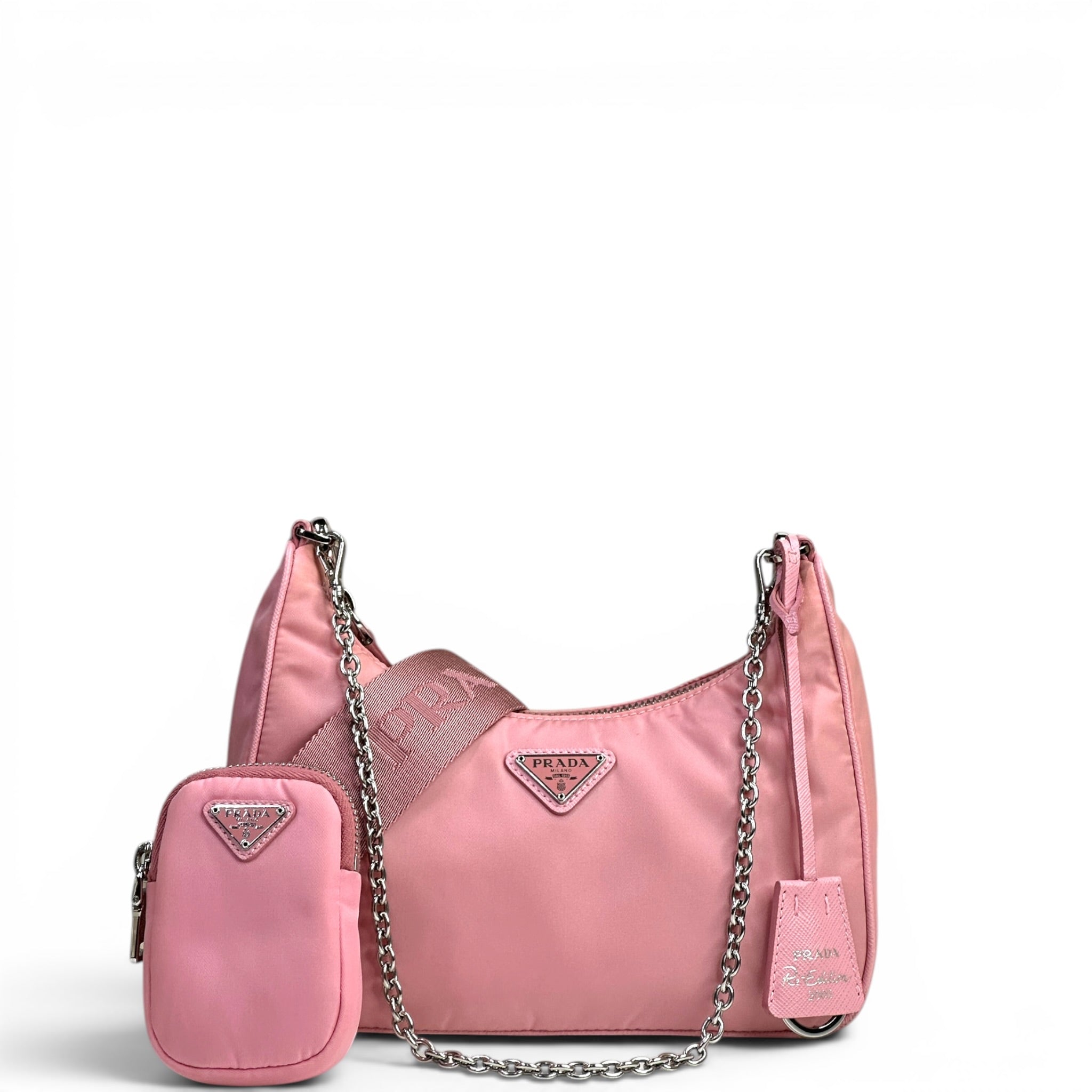 Prada Re-Edition 2005 Shoulder Bag Pink Nylon