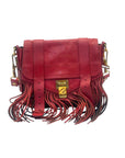 Proenza Schouler Mandarin Red Leather Fringe PS1 Tiny Bag