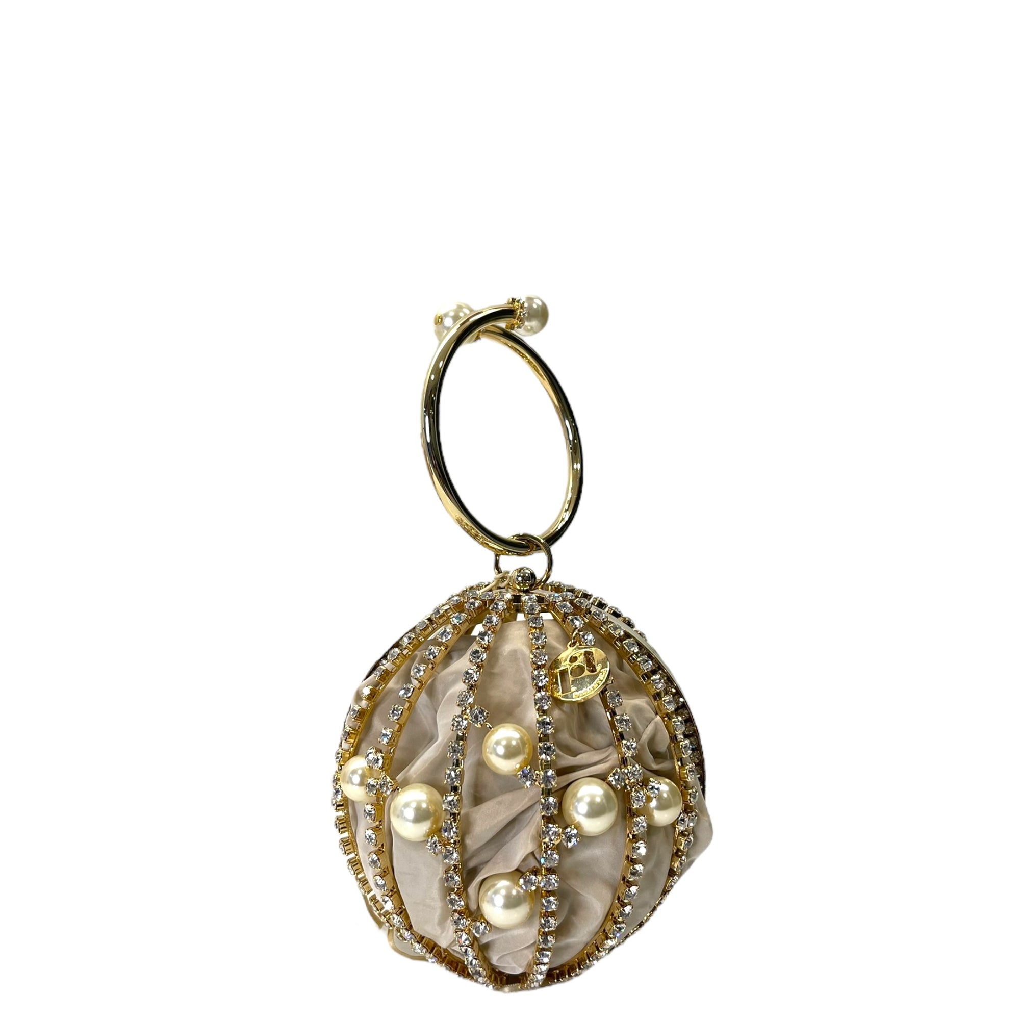 Rosantica Chloe Crystal Pearl Wristlet