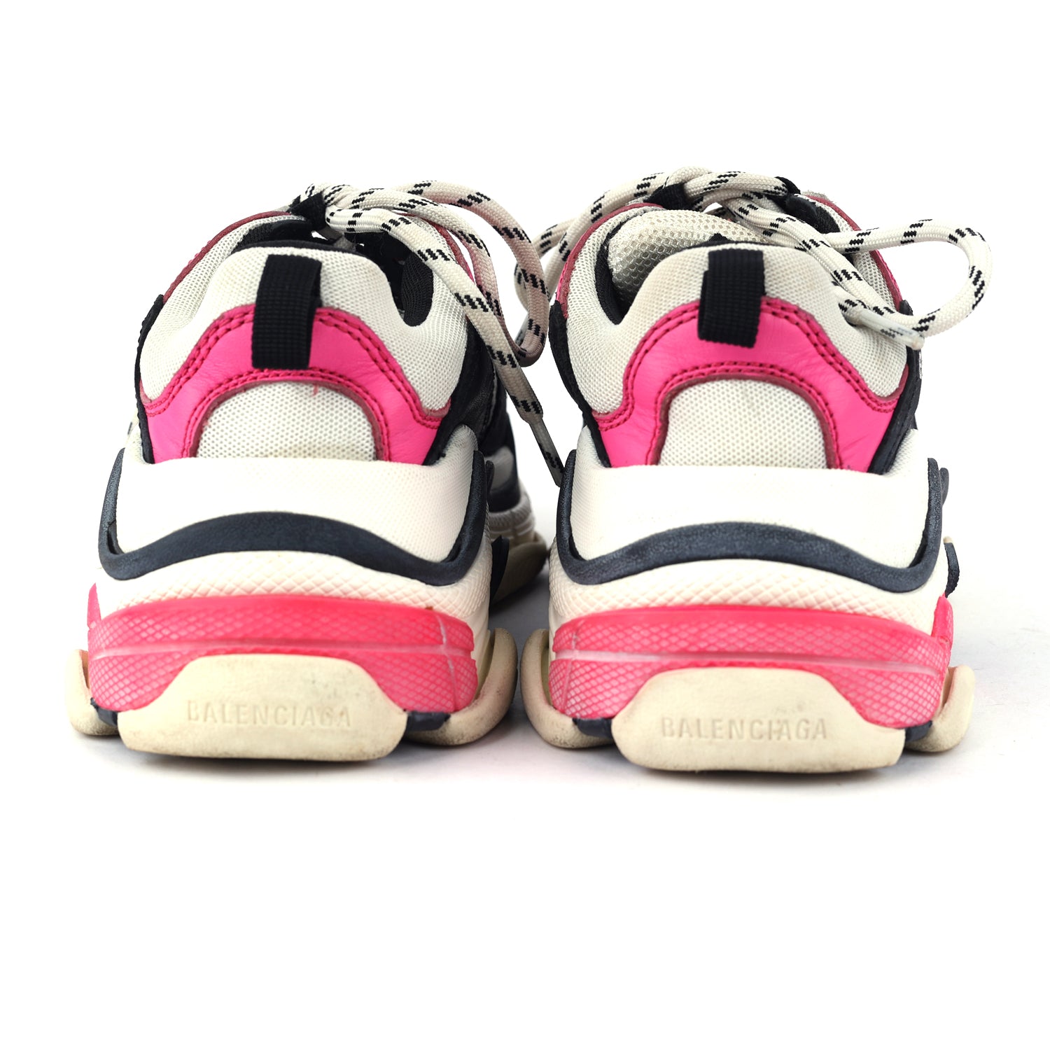 Tricolor Leather and Mesh Triple S Sneakers - Size EU 36