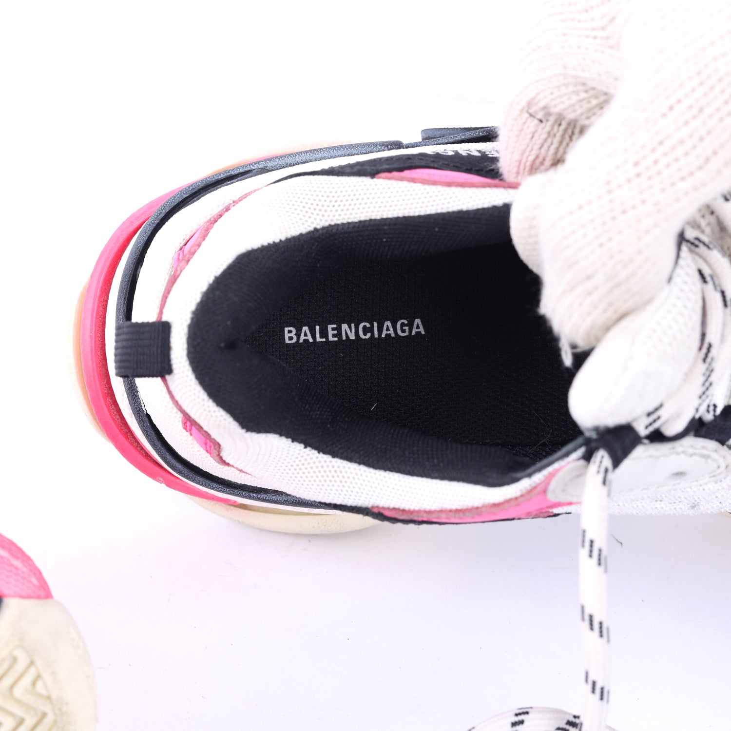 Tricolor Leather and Mesh Triple S Sneakers - Size EU 36