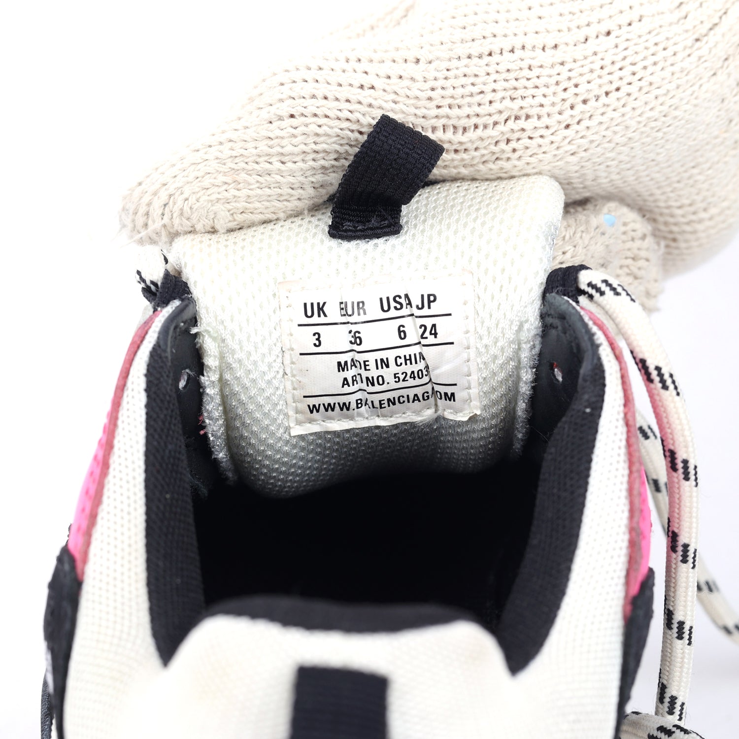 Tricolor Leather and Mesh Triple S Sneakers - Size EU 36