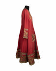 Red Anarkali Sequence Work Dress