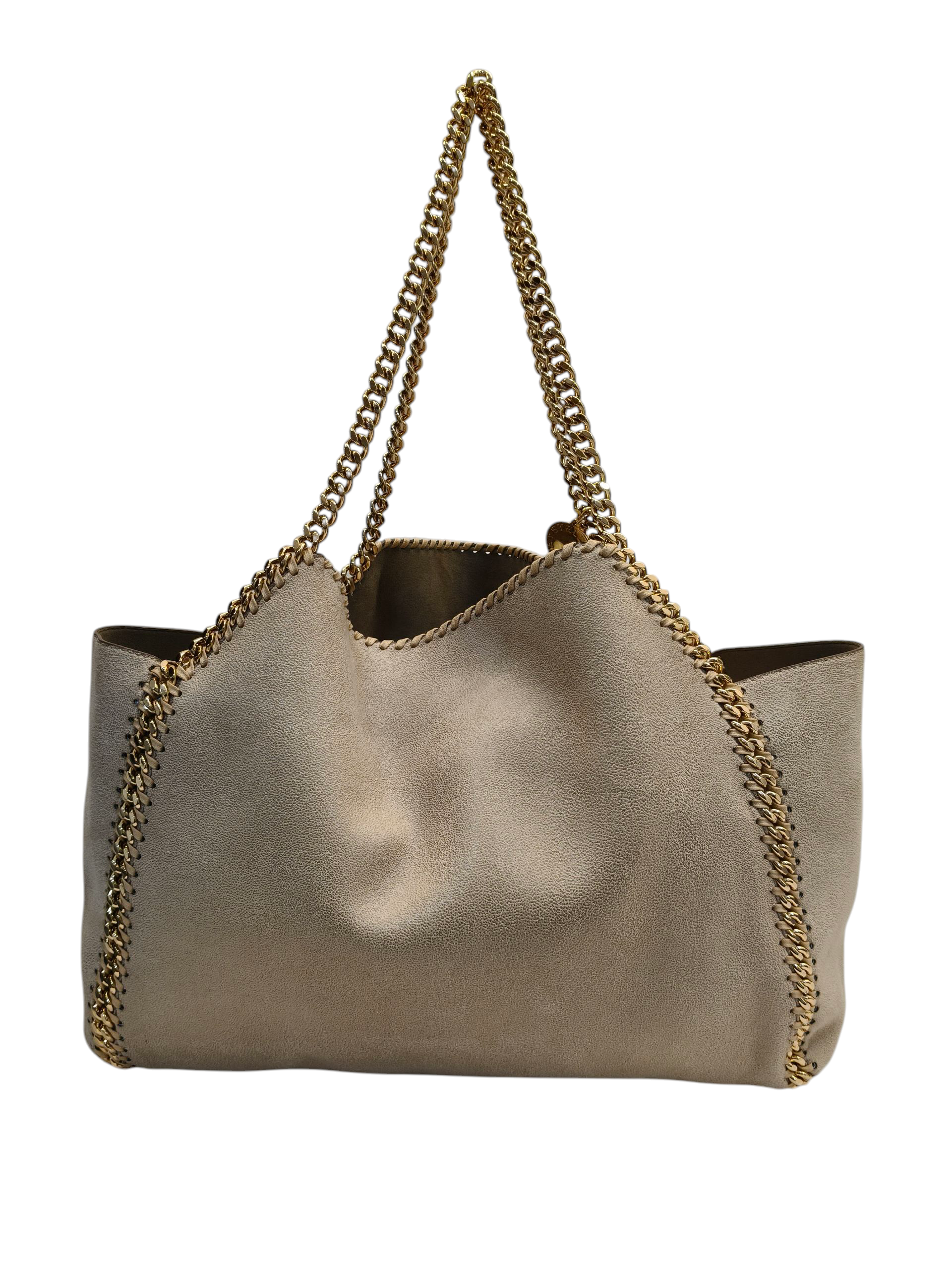 Stella McCartney Beige/Grey Faux Suede Reversible Falabella Shopper Tote