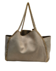 Stella McCartney Beige/Grey Faux Suede Reversible Falabella Shopper Tote