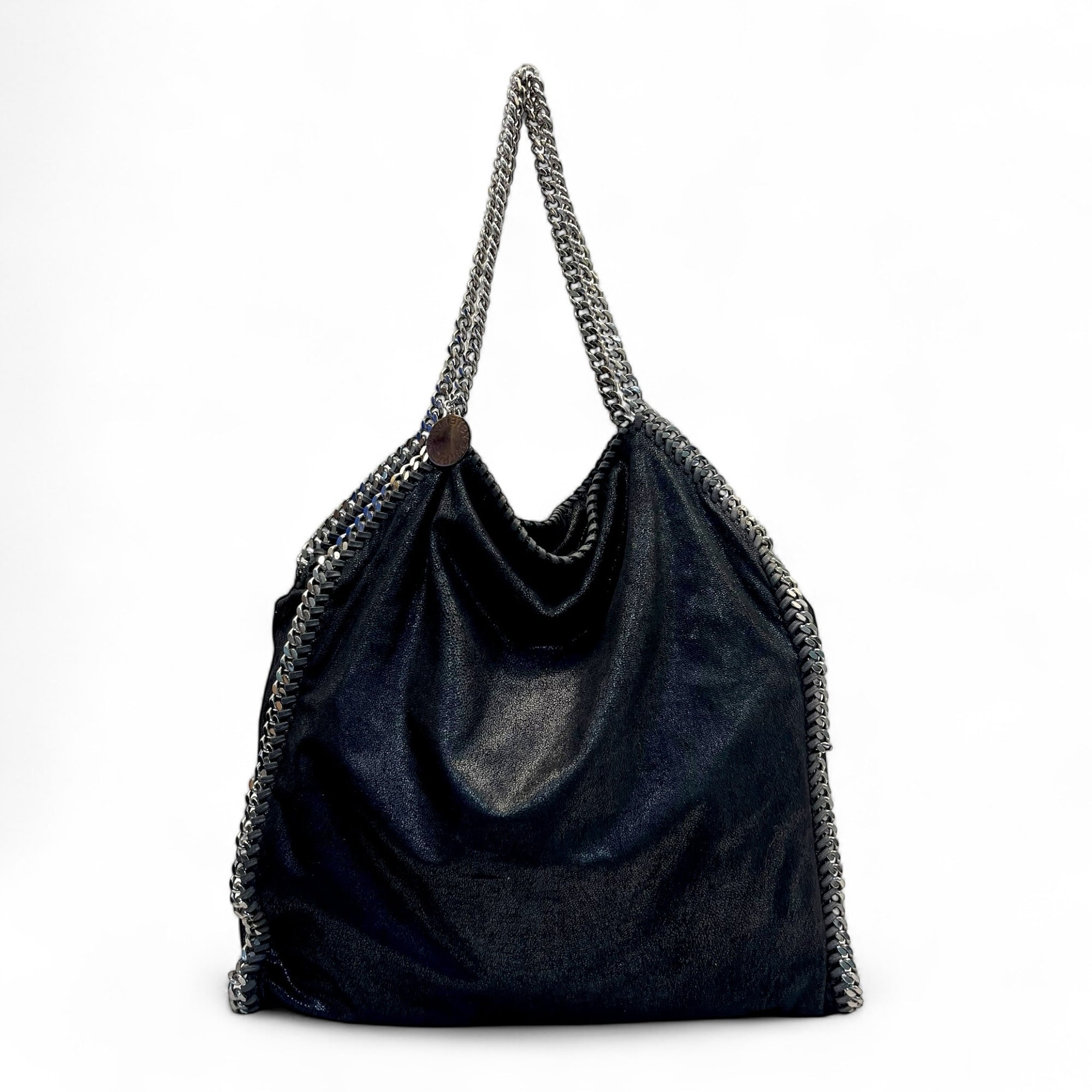 Stella McCartney Black Faux Leather Small Falabella Tote