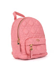 Lambskin Cannage Mini Backpack Pink