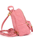 Lambskin Cannage Mini Backpack Pink