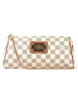 White Damier Azur Eva Clutch