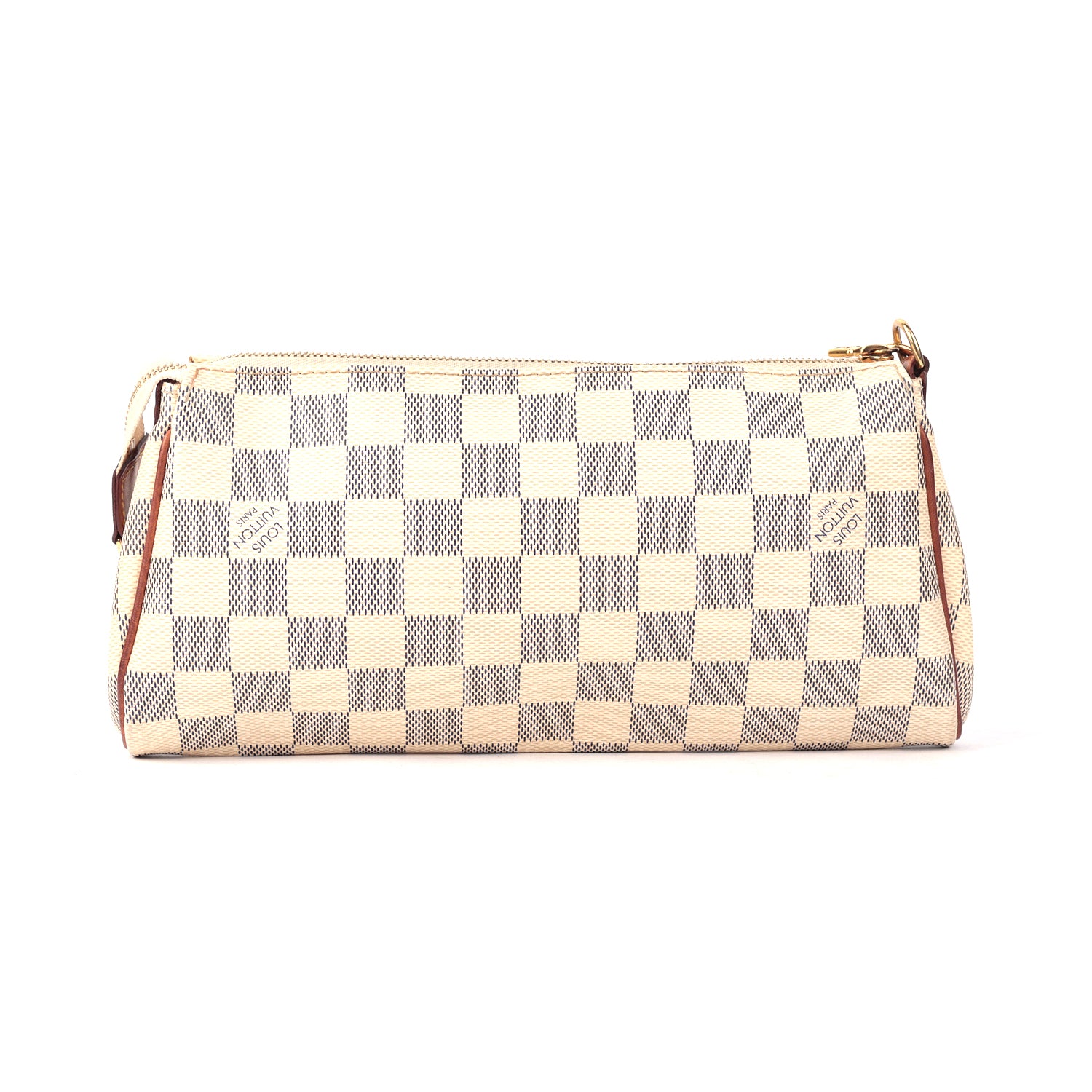 White Damier Azur Eva Clutch