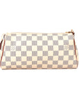 White Damier Azur Eva Clutch