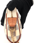 White Damier Azur Eva Clutch