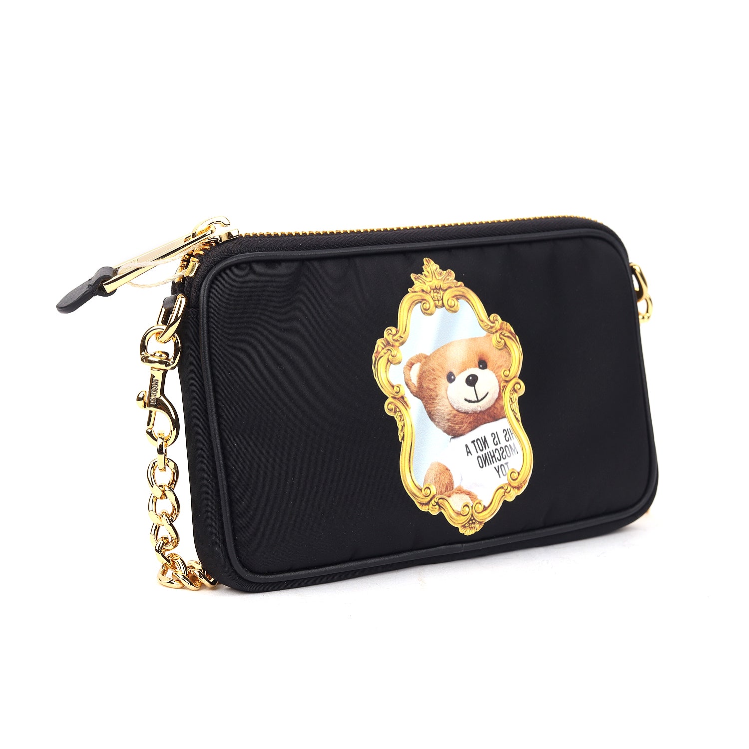 Moschino Teddy Mirror Nylon Crossbody Bag