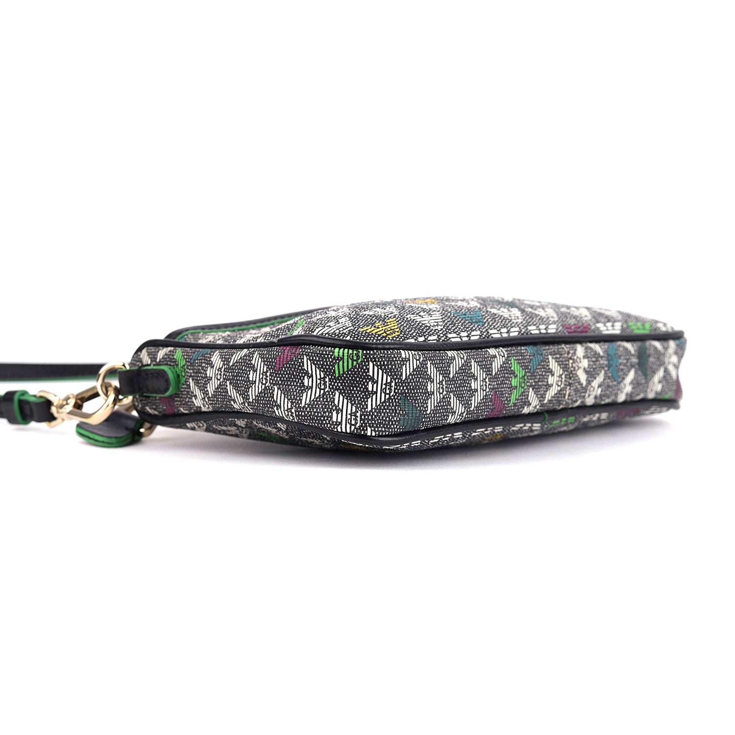 Emporio Armani Grey Multi-color Monogram Crossbody