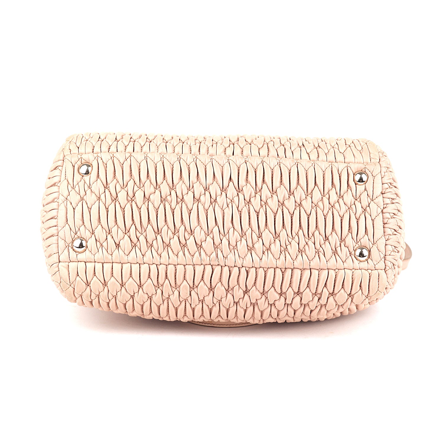 Miu Miu Pink Matelasse Nappa Leather Crystal Tote