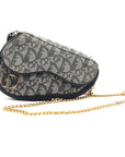 Christian Dior Monogram Denim Saddle Bag