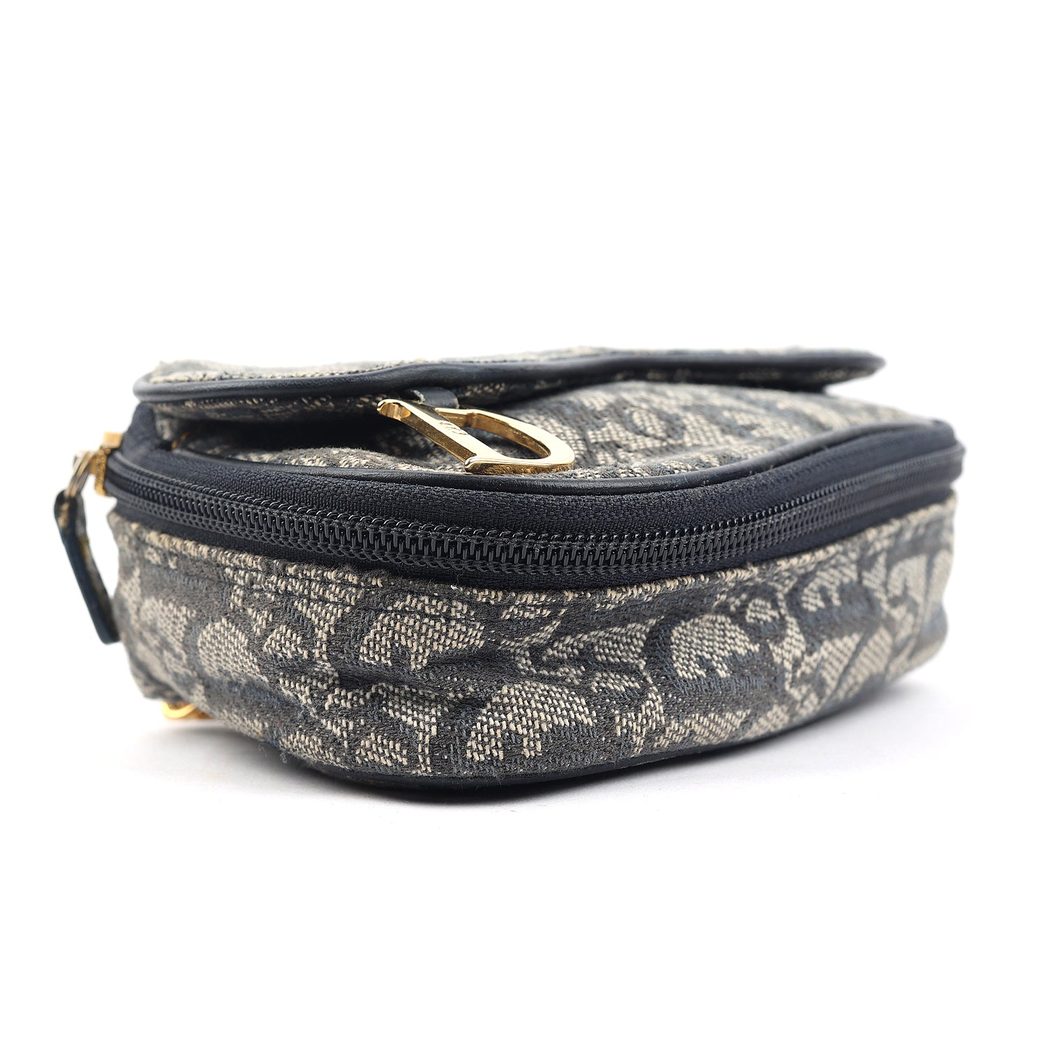 Christian Dior Monogram Denim Saddle Bag