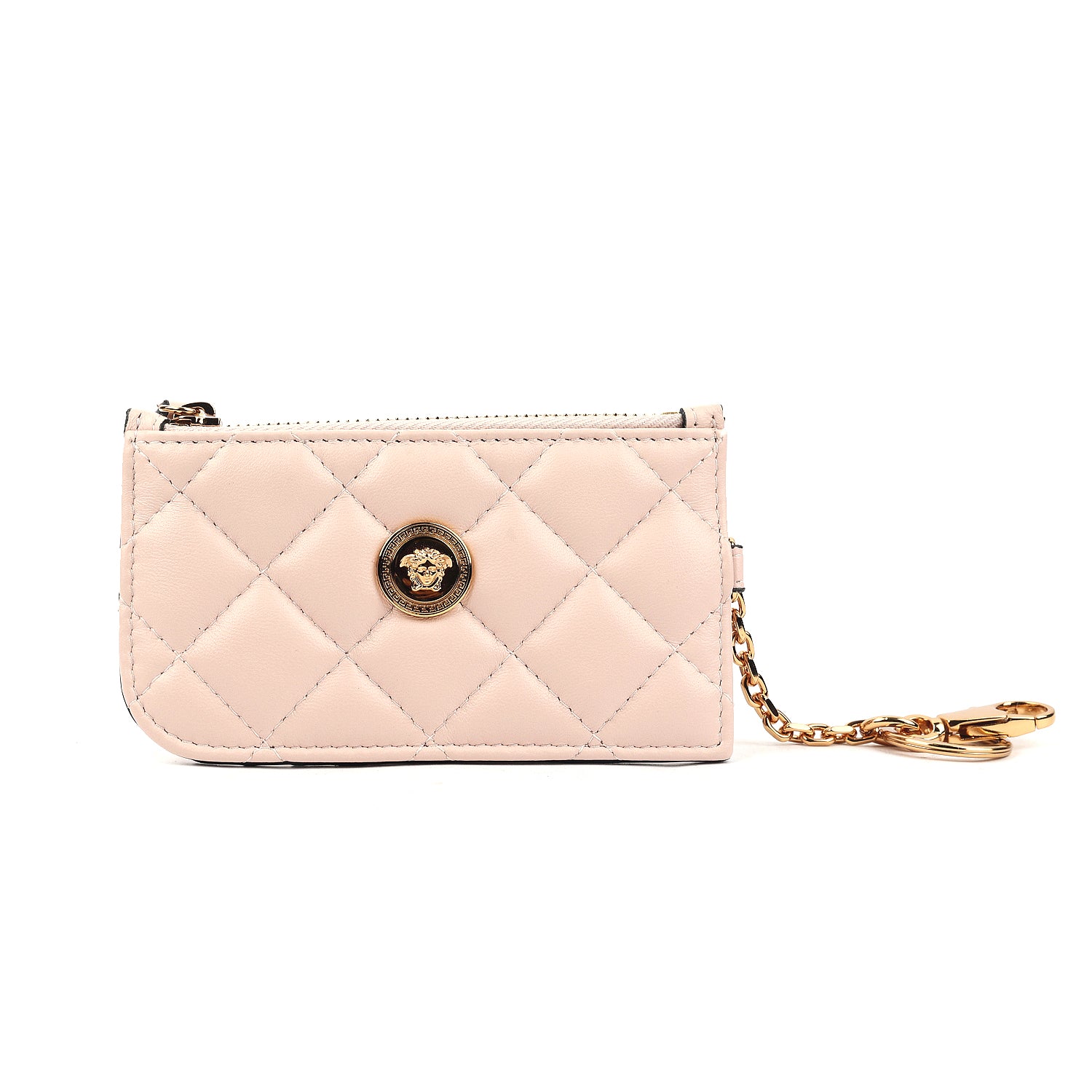 Medusa Quilted Lambskin Leather Card Case