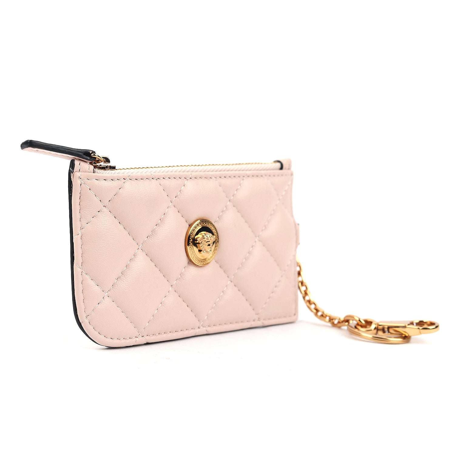 Medusa Quilted Lambskin Leather Card Case