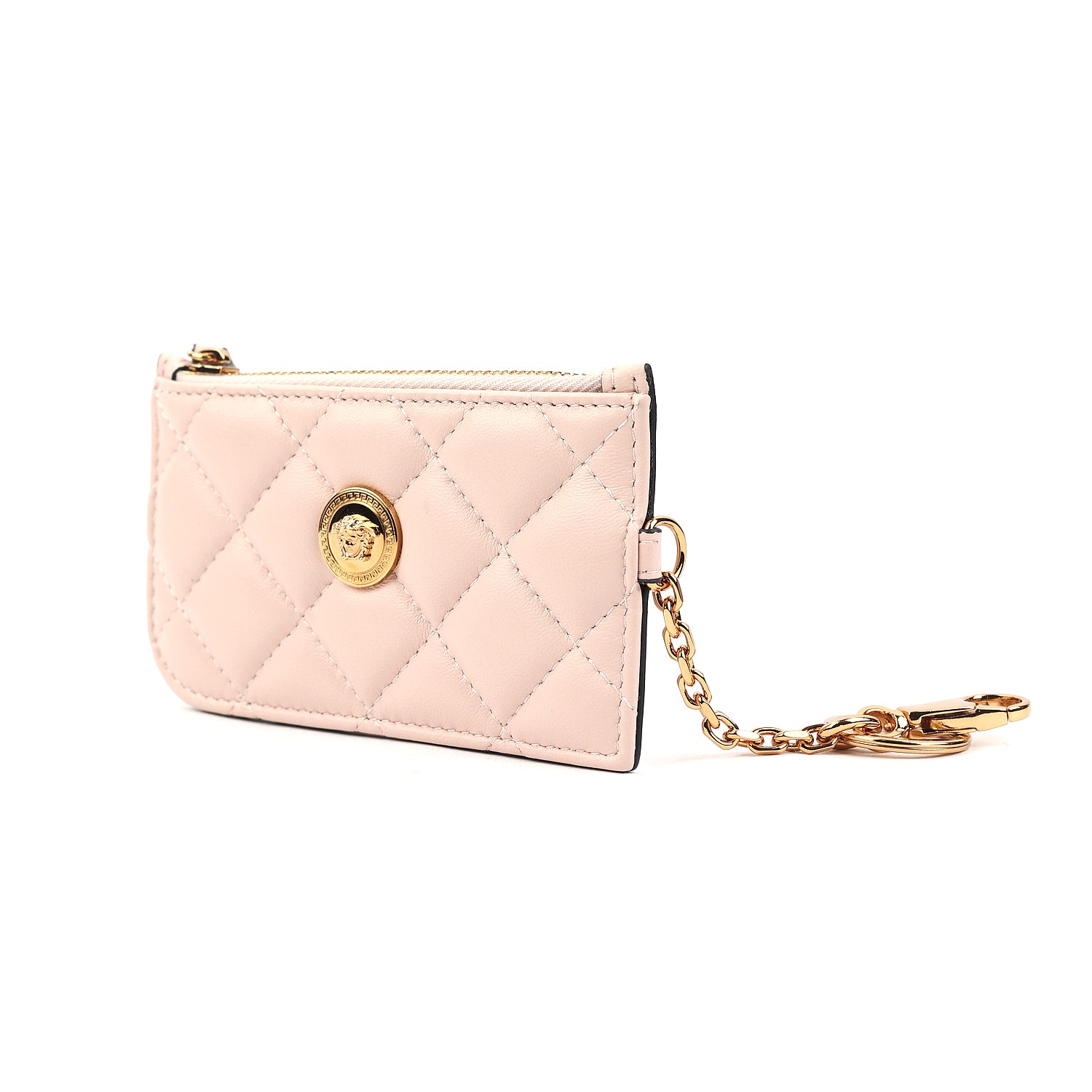 Medusa Quilted Lambskin Leather Card Case