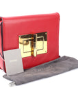 Tom Ford Red Leather Large Natalia Shoulder Bag