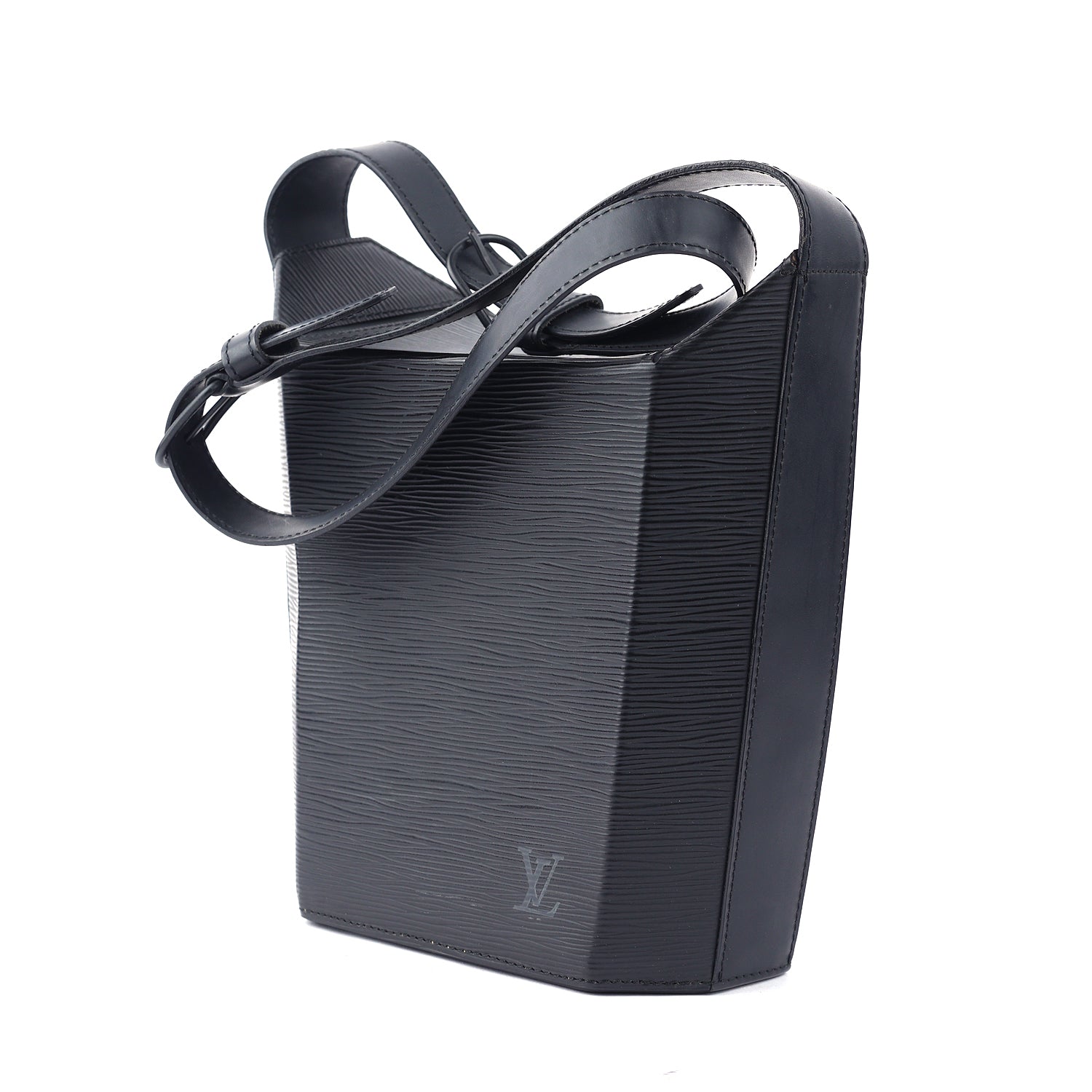 Louis Vuitton Noir Epi Leather Sac Seau Bag