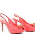 Christian Dior Leather Peep Toe Pumps