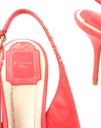 Christian Dior Leather Peep Toe Pumps