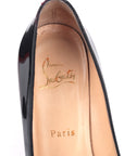 Christian Louboutin Black Patent Leather Simple Pumps Size 38.5
